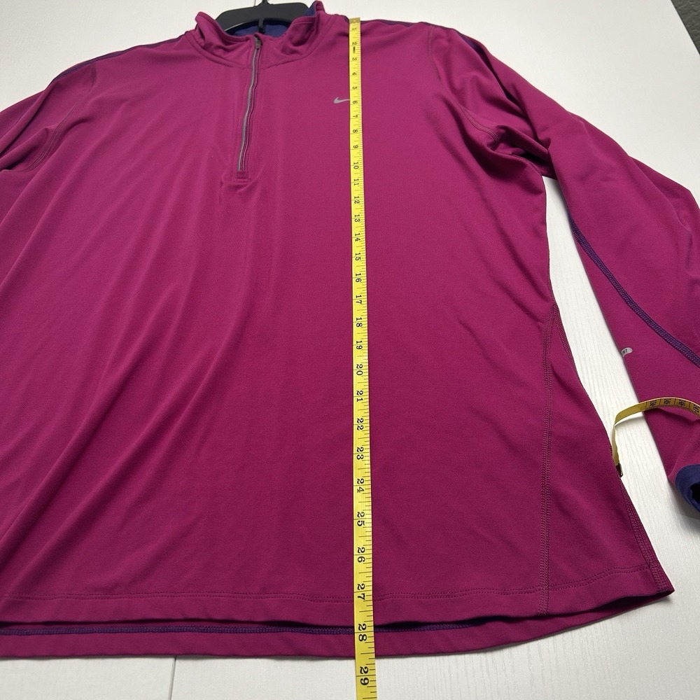 Nike Dri-FIT Element Pullover Womens 2X Plus Pink 1/4 Zip Running Top Reflective - Picture 8 of 9